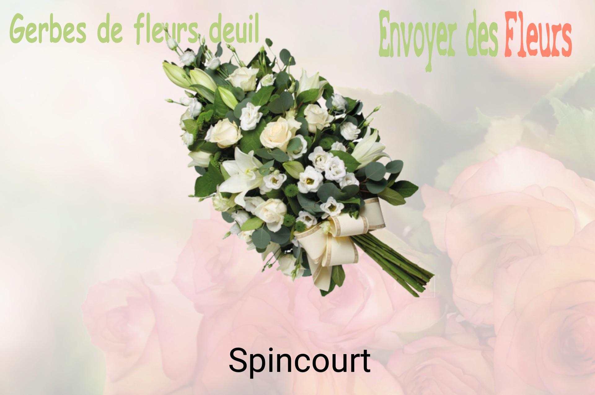 Gerbe de fleurs de deuil livrée à Spincourt